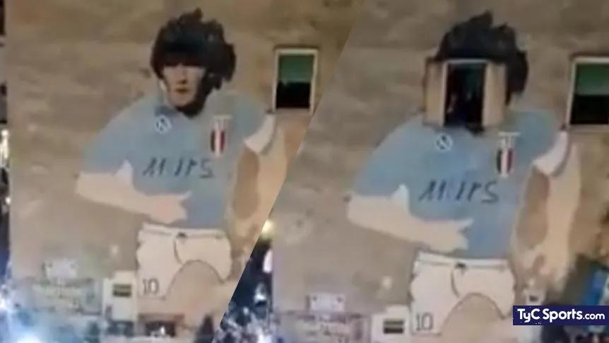 mural de maradona en la boca - Dónde está la ventana de Maradona